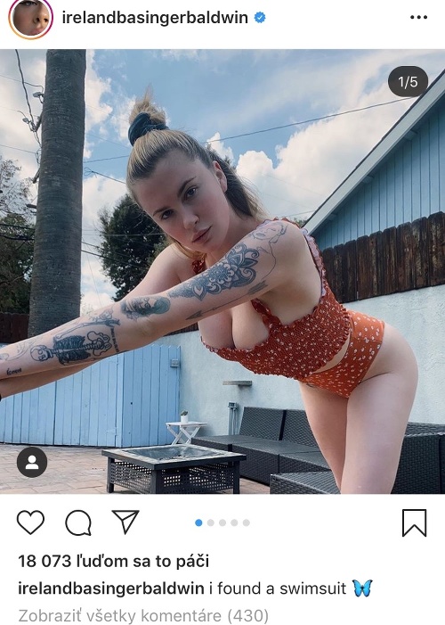 Ireland Baldwin zverejnila na instagrame takéto sexi fotky. 