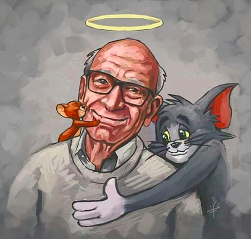 Gene Deitch zomrel 17. apríla 2020. Po jeho smrti sa na internete objavila takáto maľba.