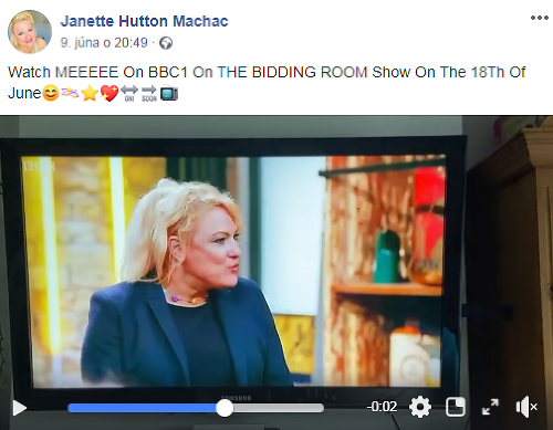 Janette Hutton sa objaví v novej šou The Bidding Room. 