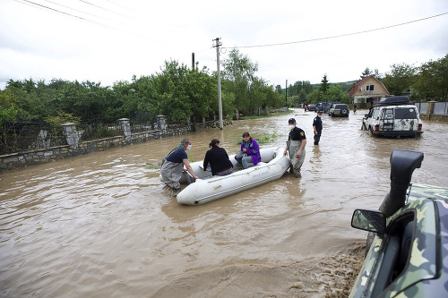 Záplavy na Ukrajine si