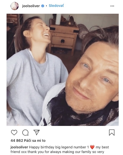 Jamie Oliver so svojou milovanou manželkou