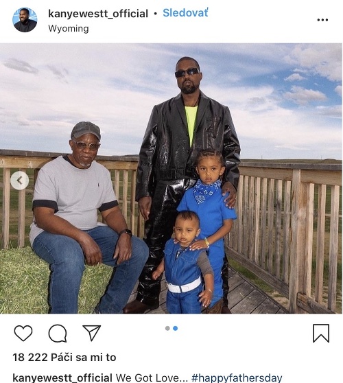 Kanye West s otcom a svojimi synmi.  