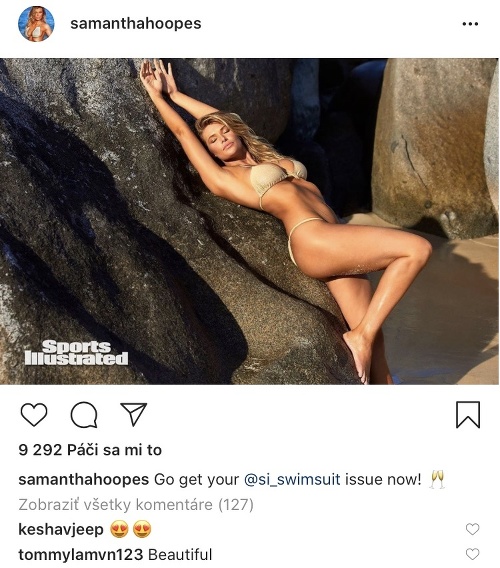 Samantha Hoopes v najnovšom vydaní Sports Illustrated. 