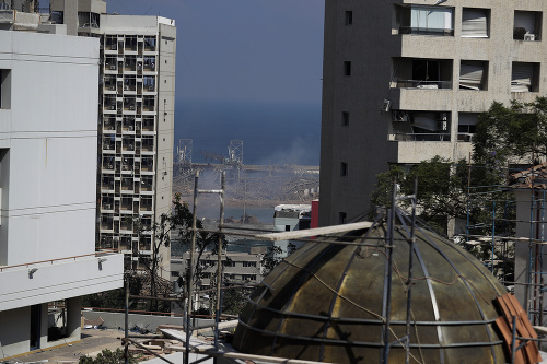 Mesto Bejrút po výbuchu