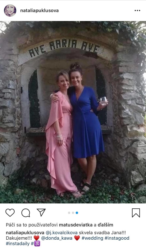 Natália Puklušová sa na Instagrame pochválila zábermi zo svadby.