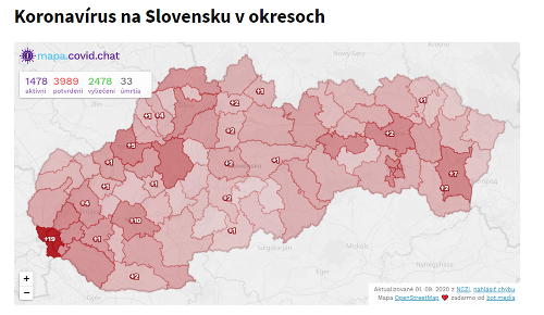 KORONAVÍRUS Pribudlo 72 nových