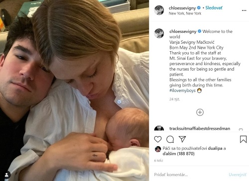 Chloë Sevigny a jej partner Sinisa Mackovic sa už pár mesiacov radujú zo synčeka Vanju.