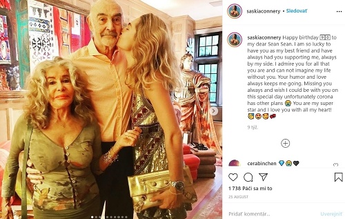 Sean Connery s manželkou a vnučkou. 