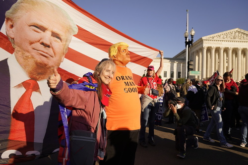 Protest priaznivcov Donalda Trumpa