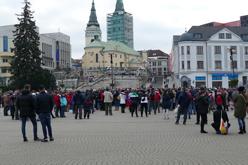 Na snímke protivládny protest