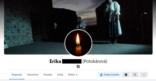 Sestra Moniky Potokárovej, Erika, si smutné výročie pripomenula zmenou titulnej a profilovej fotky na Facebooku.