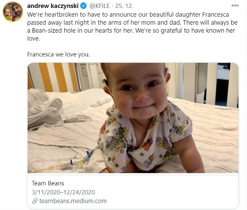 Andrew Kaczynski na Twitteri oznámil zdrvujúce správy. 