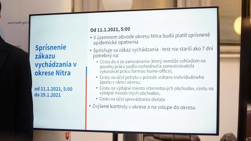 Sprísnené opatrenia, ktoré prijala vláda pre okres Nitra. 