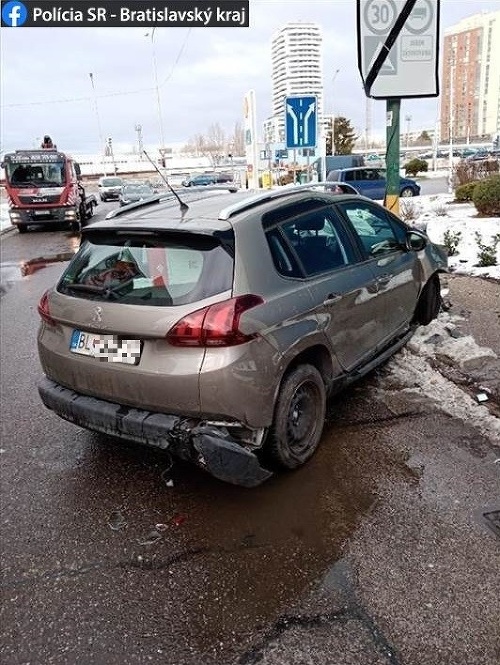 Dopravná nehoda na Švabinského