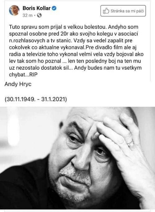 Zomrel Andy Hryc (†71):