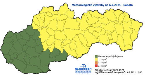 Na väčšine územia Slovenska