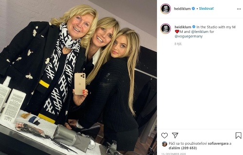 Heidi Klum so svojou 77-ročnou mamou a 16-ročnou dcérou. 