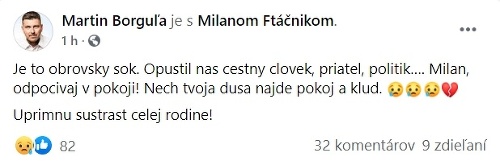 Posledná rozlúčka exministra Ftáčnika: