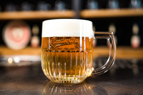 Takto vyzerá perfektne načapovaný chuťovo vyvážený ležiak v Budvar ICONIC pohári