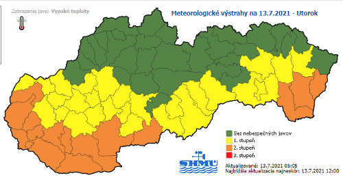 Výstraha na 13:07. 2021