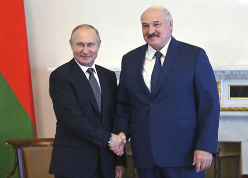 Putin a Lukašenko na