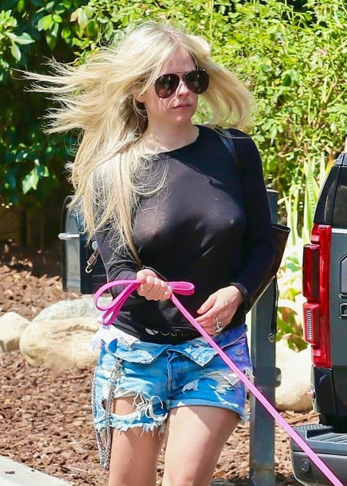 Avril Lavigne nechala podprsenku doma. To pri stretnutí s ňou bolo hneď každému jasné.