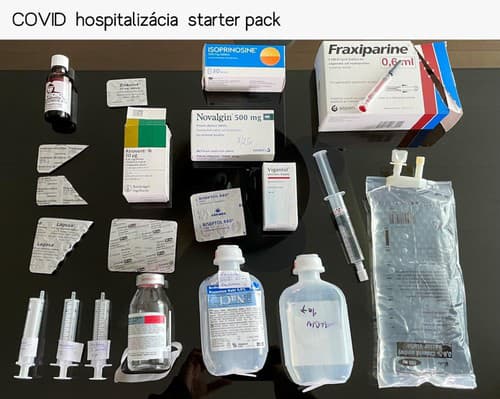 Lieky, ktoré Smatana užíval počas hospitalizácie po nakazení koronavírusom.