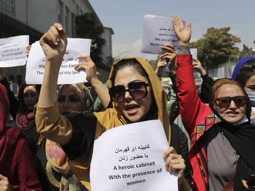 Skupina Afganiek protestovala za
