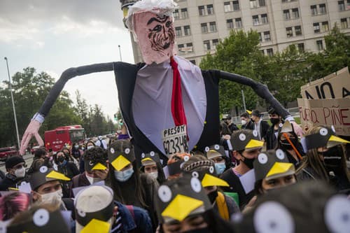 Protesty v Santiagu