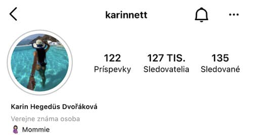 Karin si už stihla zmeniť aj priezvisko na sociálnej sieti Instagram.