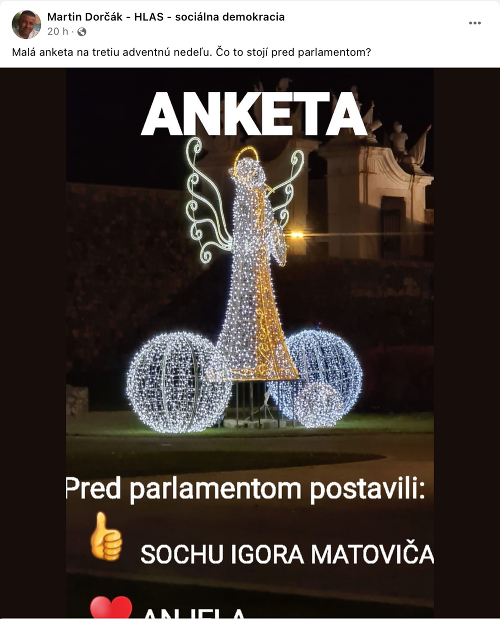 Vianočná výzdoba spred Bratislavského