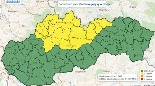SHMÚ upozorňuje na tvorbu