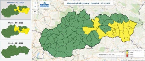 Meteorológovia upozorňujú počas pondelkového