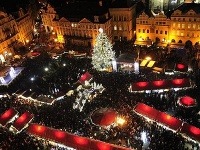 Vianočné trhy na Staromestskom námestí, Praha, Česká republika