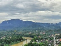 Luang Prabang z vyhliadky nad mestom, Laos