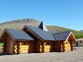Drevený kostolík v Reydarfjördure,
