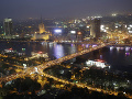Pohľad na nočnú Káhiru