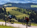 Jazdci na horských bicykloch