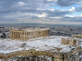 Zasnežené Atény