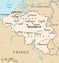 Belgicko, mapa
