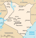 Keňa - mapa
