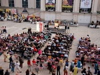 Leto v MuseumsQuartier, Viedeň, Rakúsko