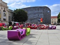 Leto v MuseumsQuartier, Viedeň, Rakúsko