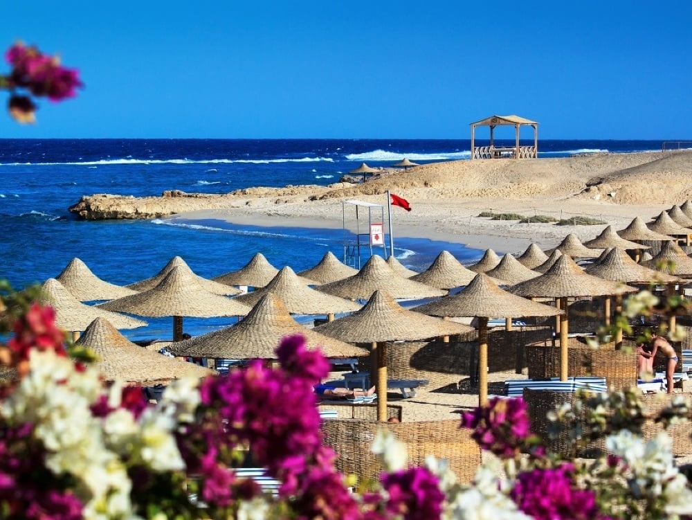 Pláž pri Marsa Alam, Egypt
