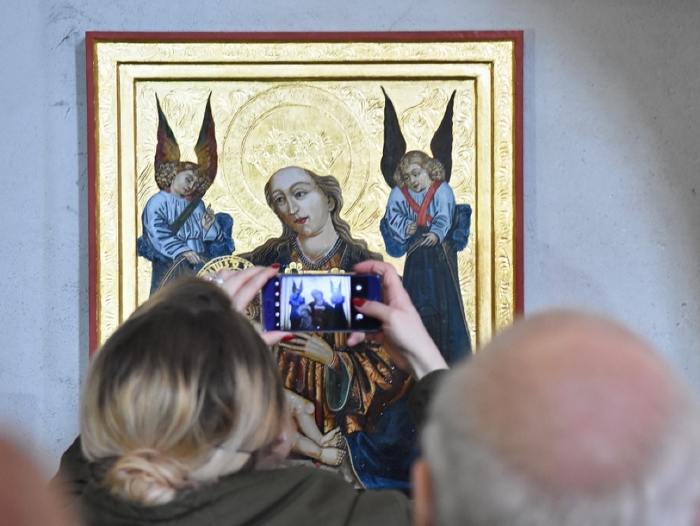 Kostol svätého Egídia v Poprade zdobí kópia obrazu Madony s anjelmi