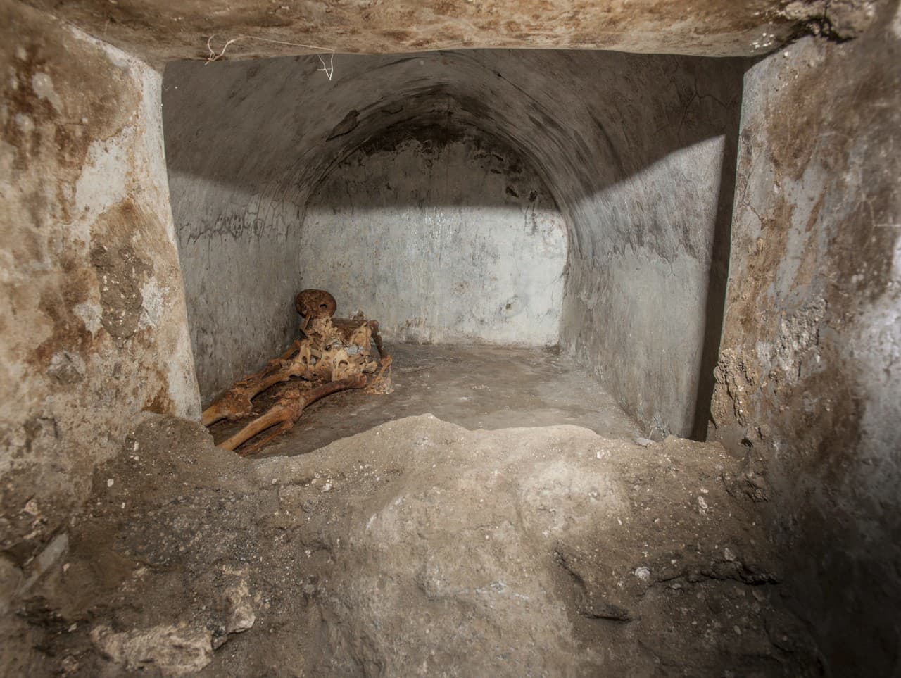 Hrobky v nekropole Porta Sarno v oblasti Pompejí