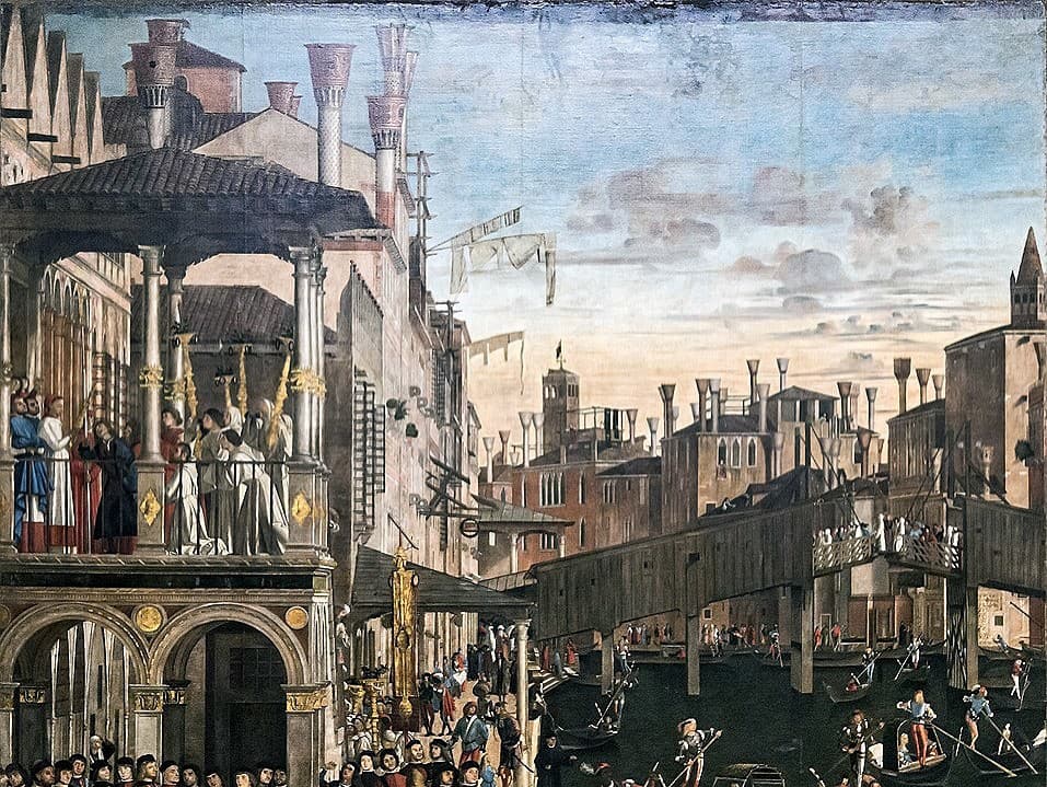 Benátky okolo roku 1496 na maľbe Vittoreho Carpaccia