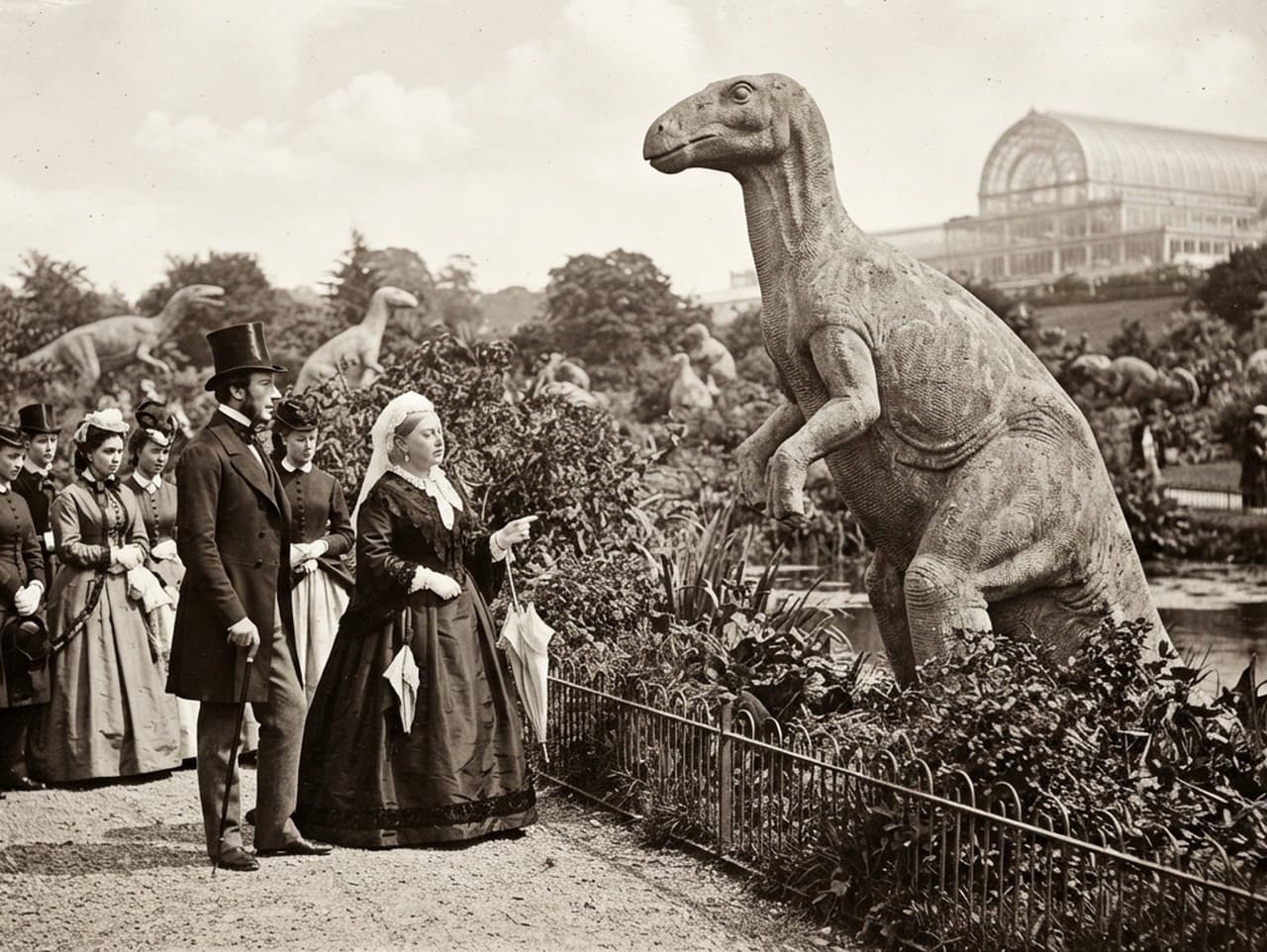 Prvé sochy dinosaurov obdivovala