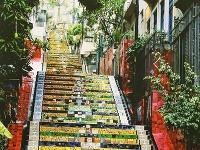 Slávne schody umelca Selaróna, Rio de Janeiro, Brazília