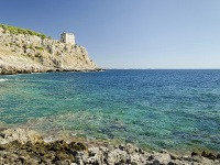 Pláž v Porto Selvaggio, Taliansko
